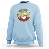 Mexican Food Lover Gift Sweatshirt Funny Shark Eating Tacos - Wonder Print Shop