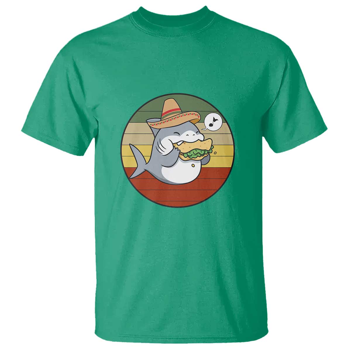 Mexican Food Lover Gift T Shirt Funny Shark Eating Tacos - Wonder Print Shop