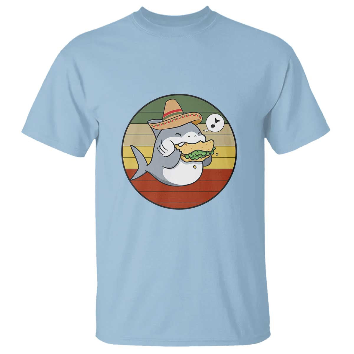 Mexican Food Lover Gift T Shirt Funny Shark Eating Tacos - Wonder Print Shop