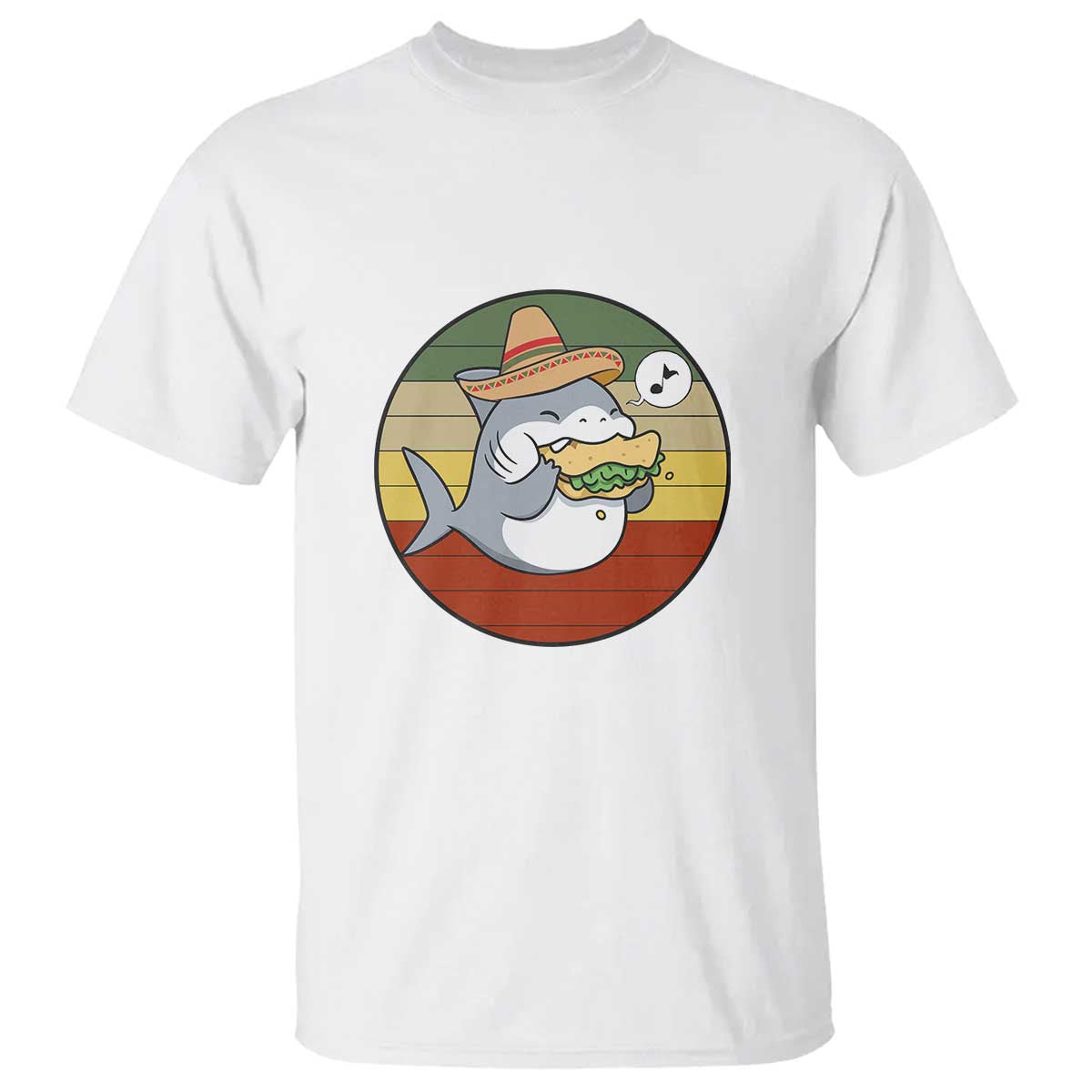 Mexican Food Lover Gift T Shirt Funny Shark Eating Tacos - Wonder Print Shop