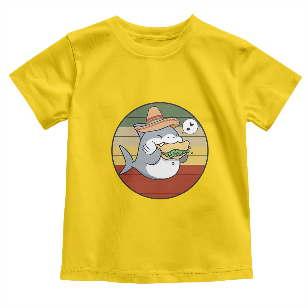 Mexican Food Lover Gift Toddler T Shirt Funny Shark Eating Tacos - Wonder Print Shop