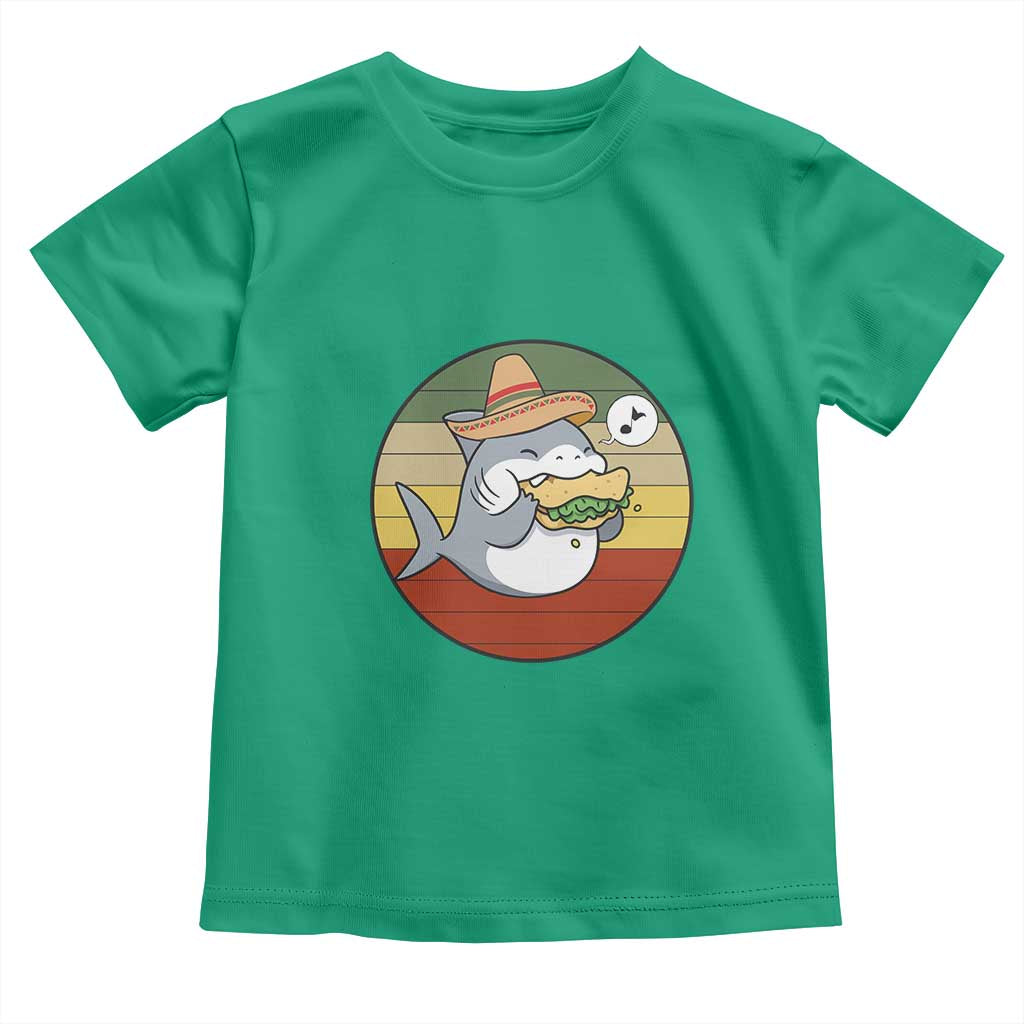 Mexican Food Lover Gift Toddler T Shirt Funny Shark Eating Tacos - Wonder Print Shop