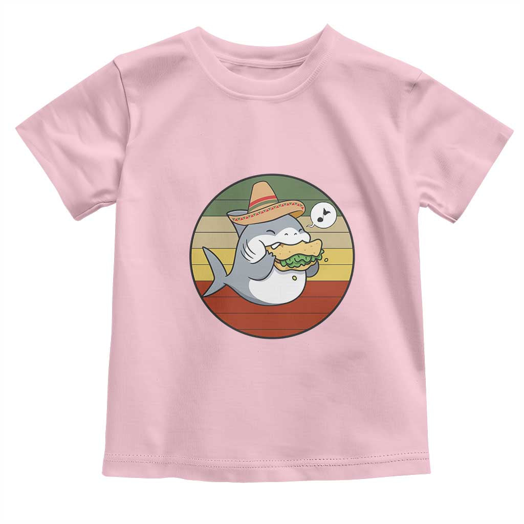 Mexican Food Lover Gift Toddler T Shirt Funny Shark Eating Tacos - Wonder Print Shop