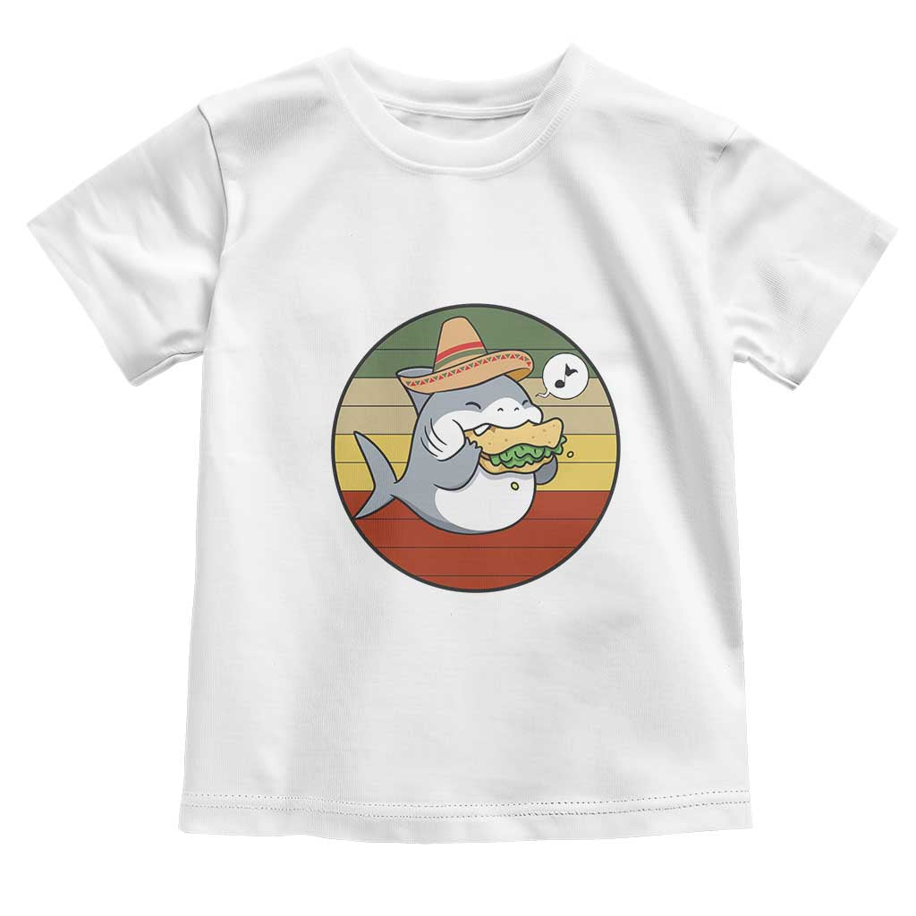 Mexican Food Lover Gift Toddler T Shirt Funny Shark Eating Tacos - Wonder Print Shop