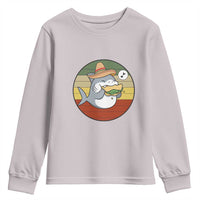 Mexican Food Lover Gift Youth Sweatshirt Funny Shark Eating Tacos - Wonder Print Shop