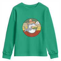 Mexican Food Lover Gift Youth Sweatshirt Funny Shark Eating Tacos - Wonder Print Shop