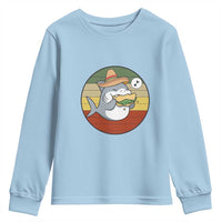 Mexican Food Lover Gift Youth Sweatshirt Funny Shark Eating Tacos - Wonder Print Shop