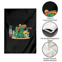 Mexican Food Lover Gift Garden Flag Funny Dinosaur Taco Saurus - Wonder Print Shop