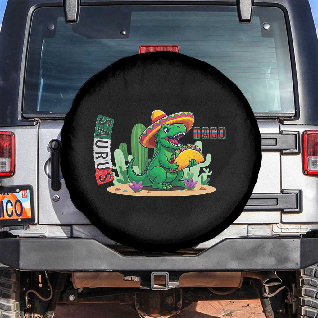 Mexican Food Lover Gift Spare Tire Cover Funny Dinosaur Taco Saurus - Wonder Print Shop