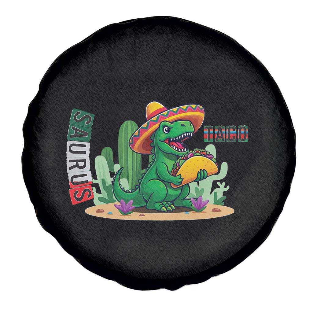 Mexican Food Lover Gift Spare Tire Cover Funny Dinosaur Taco Saurus - Wonder Print Shop