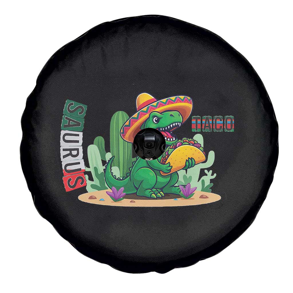 Mexican Food Lover Gift Spare Tire Cover Funny Dinosaur Taco Saurus - Wonder Print Shop