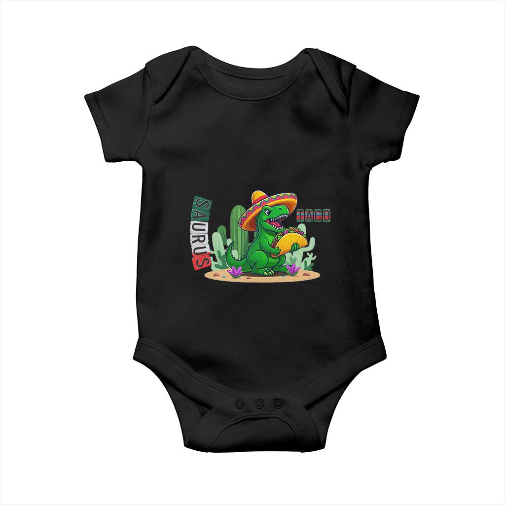 Mexican Food Lover Gift Baby Onesie Funny Dinosaur Taco Saurus - Wonder Print Shop