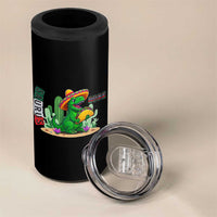 Mexican Food Lover Gift 4 in 1 Can Cooler Tumbler Funny Dinosaur Taco Saurus