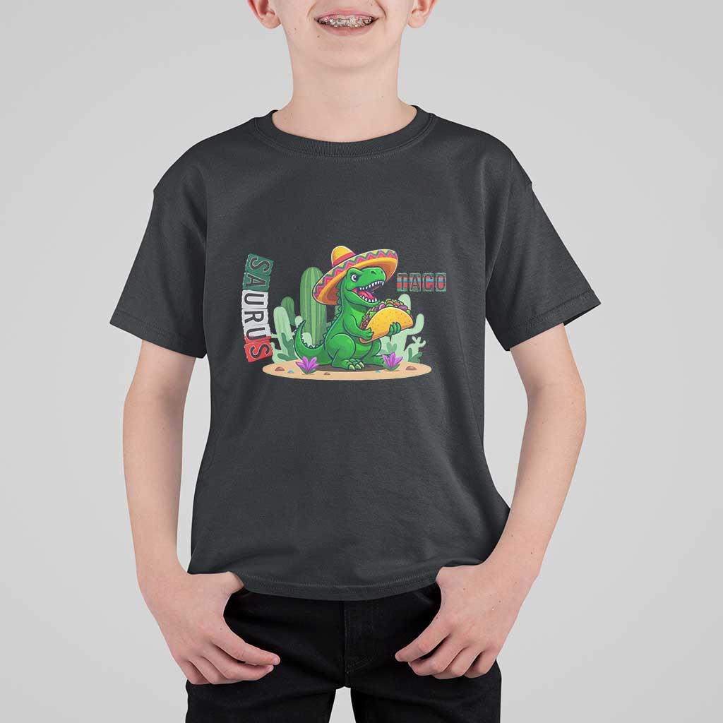 Mexican Food Lover Gift T Shirt For Kid Funny Dinosaur Taco Saurus - Wonder Print Shop