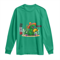 Mexican Food Lover Gift Long Sleeve Shirt Funny Dinosaur Taco Saurus - Wonder Print Shop