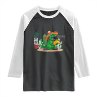 Mexican Food Lover Gift Raglan Shirt Funny Dinosaur Taco Saurus - Wonder Print Shop