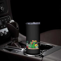 Mexican Food Lover Gift Skinny Tumbler Funny Dinosaur Taco Saurus