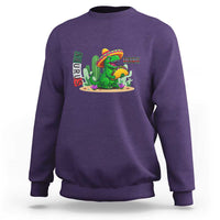 Mexican Food Lover Gift Sweatshirt Funny Dinosaur Taco Saurus - Wonder Print Shop
