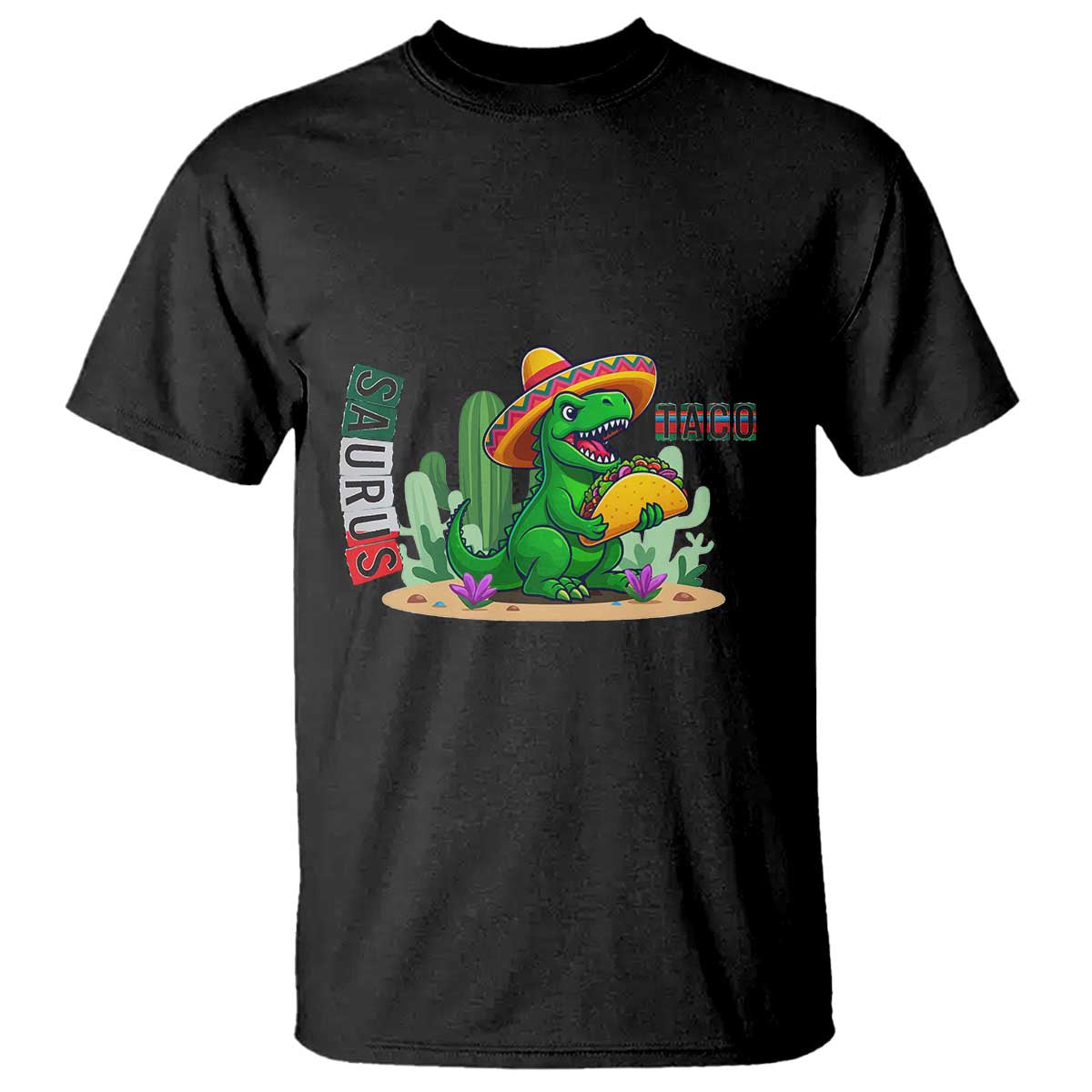 Mexican Food Lover Gift T Shirt Funny Dinosaur Taco Saurus - Wonder Print Shop