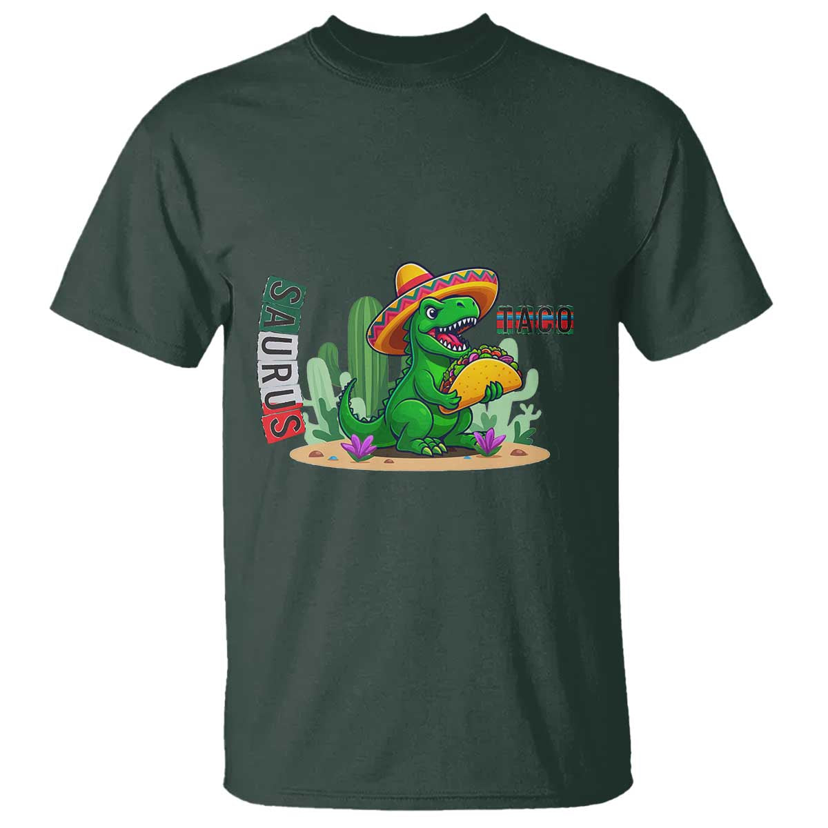 Mexican Food Lover Gift T Shirt Funny Dinosaur Taco Saurus - Wonder Print Shop
