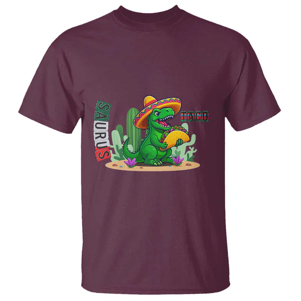 Mexican Food Lover Gift T Shirt Funny Dinosaur Taco Saurus - Wonder Print Shop
