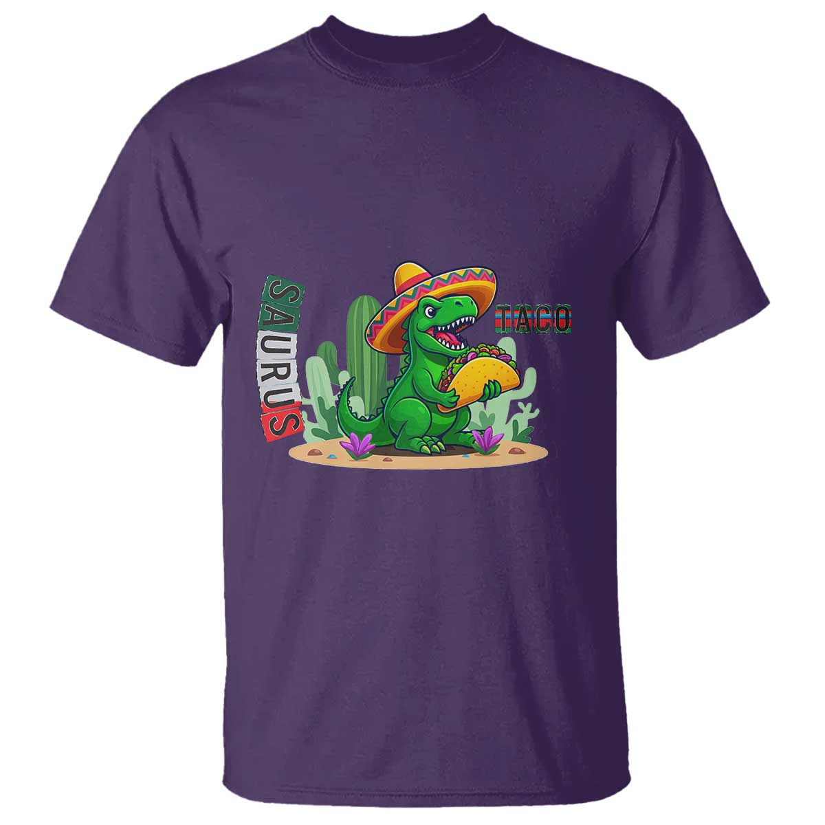 Mexican Food Lover Gift T Shirt Funny Dinosaur Taco Saurus - Wonder Print Shop