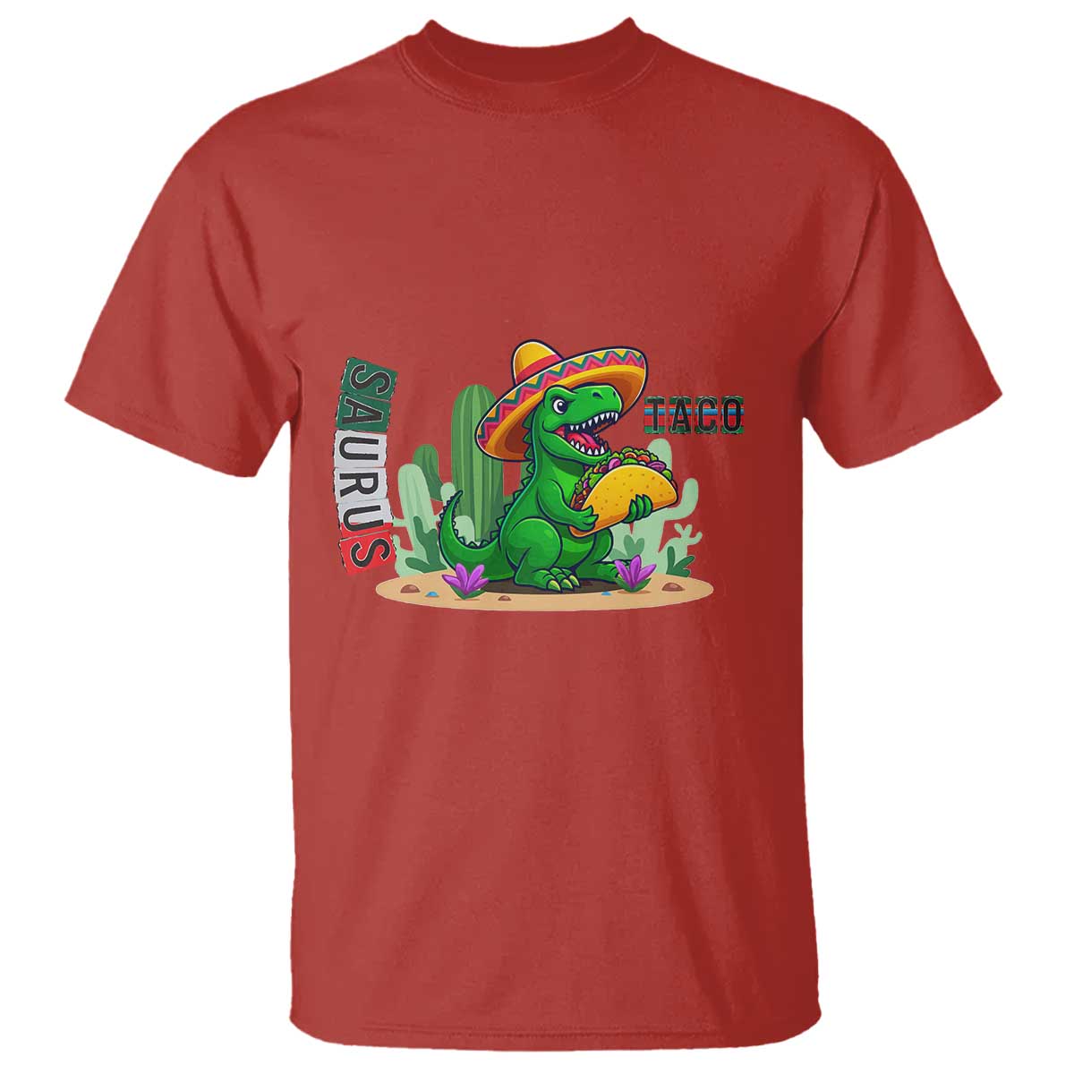 Mexican Food Lover Gift T Shirt Funny Dinosaur Taco Saurus - Wonder Print Shop