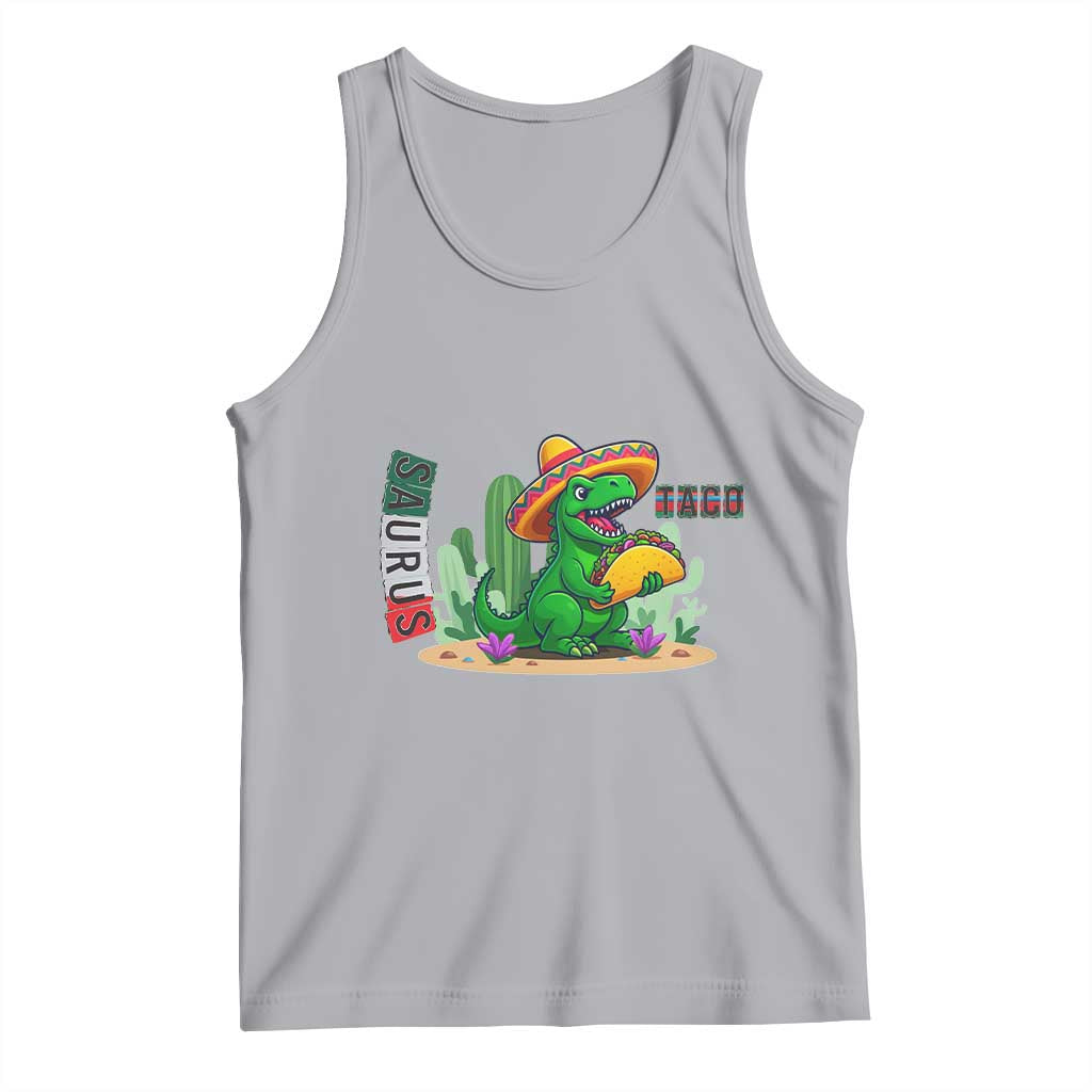 Mexican Food Lover Gift Tank Top Funny Dinosaur Taco Saurus - Wonder Print Shop