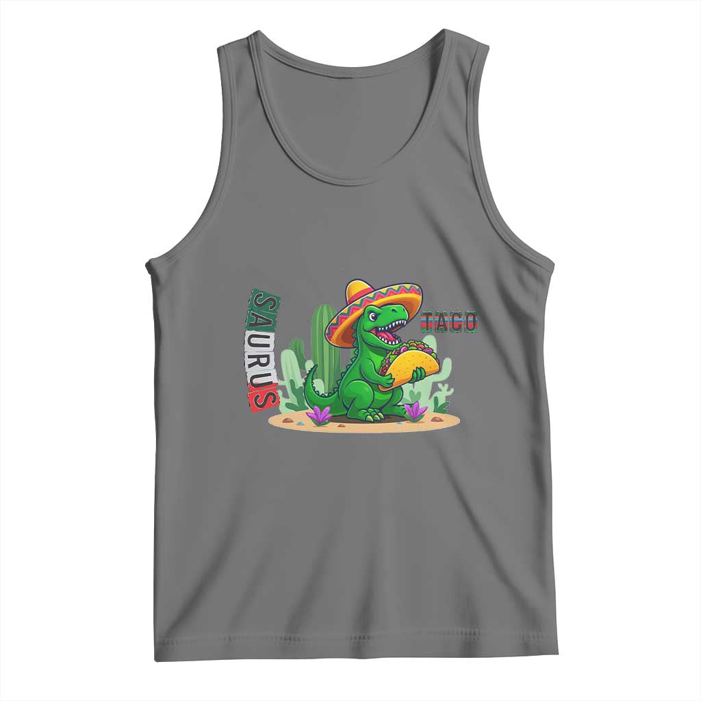 Mexican Food Lover Gift Tank Top Funny Dinosaur Taco Saurus - Wonder Print Shop