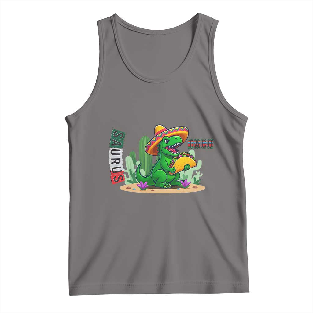 Mexican Food Lover Gift Tank Top Funny Dinosaur Taco Saurus - Wonder Print Shop