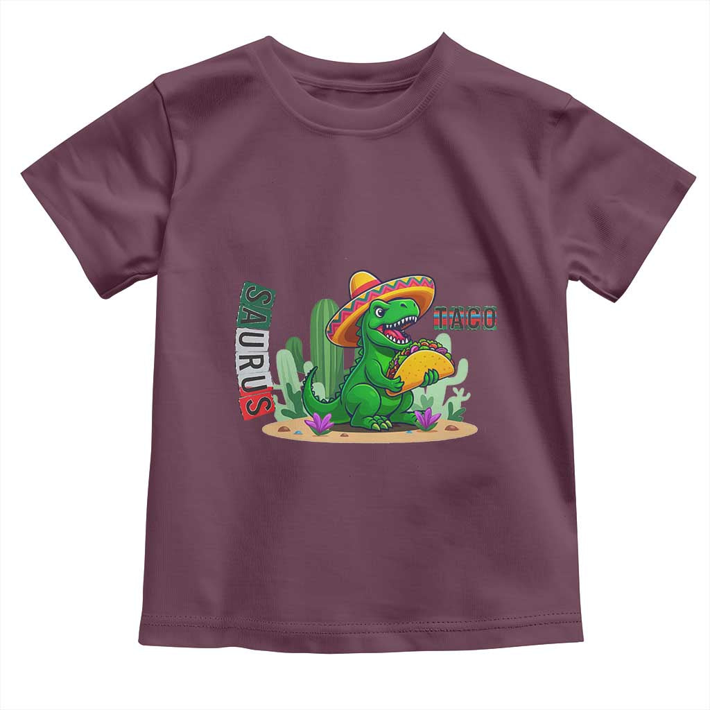 Mexican Food Lover Gift Toddler T Shirt Funny Dinosaur Taco Saurus - Wonder Print Shop