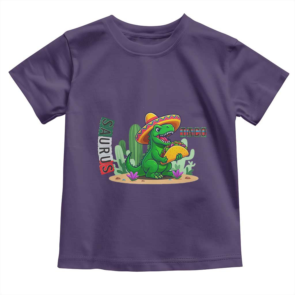 Mexican Food Lover Gift Toddler T Shirt Funny Dinosaur Taco Saurus - Wonder Print Shop
