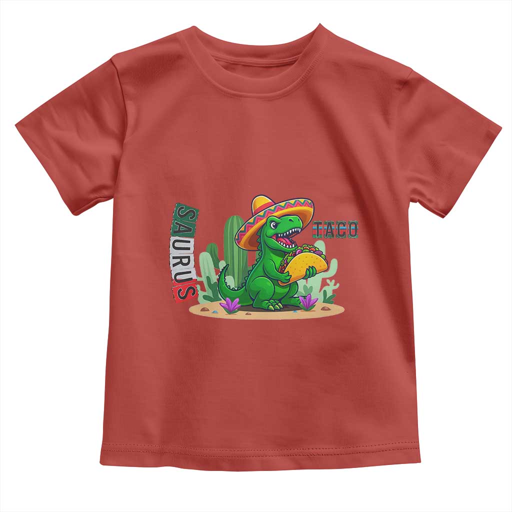 Mexican Food Lover Gift Toddler T Shirt Funny Dinosaur Taco Saurus - Wonder Print Shop