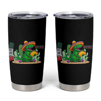 Mexican Food Lover Gift Tumbler Cup Funny Dinosaur Taco Saurus