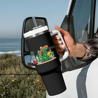 Mexican Food Lover Gift Tumbler With Handle Funny Dinosaur Taco Saurus