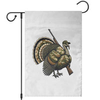 Funny Camo Turkey Hunter Rifle Gift Garden Flag - Wonder Print Shop