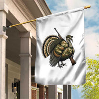 Funny Camo Turkey Hunter Rifle Gift Garden Flag - Wonder Print Shop