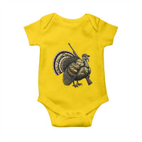 Funny Camo Turkey Hunter Rifle Gift Baby Onesie - Wonder Print Shop
