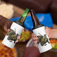 Funny Camo Turkey Hunter Rifle Gift 4 in 1 Can Cooler Tumbler - Wonder Print Shop