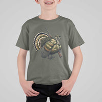 Funny Camo Turkey Hunter Rifle Gift T Shirt For Kid - Wonder Print Shop