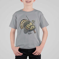 Funny Camo Turkey Hunter Rifle Gift T Shirt For Kid - Wonder Print Shop