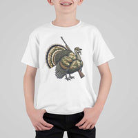 Funny Camo Turkey Hunter Rifle Gift T Shirt For Kid - Wonder Print Shop