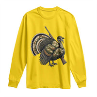 Funny Camo Turkey Hunter Rifle Gift Long Sleeve Shirt - Wonder Print Shop