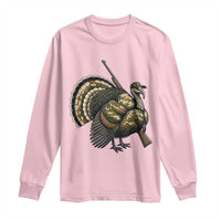 Funny Camo Turkey Hunter Rifle Gift Long Sleeve Shirt - Wonder Print Shop