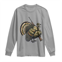 Funny Camo Turkey Hunter Rifle Gift Long Sleeve Shirt - Wonder Print Shop
