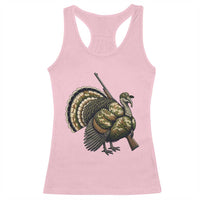 Funny Camo Turkey Hunter Rifle Gift Racerback Tank Top - Wonder Print Shop