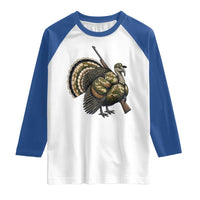 Funny Camo Turkey Hunter Rifle Gift Raglan Shirt - Wonder Print Shop