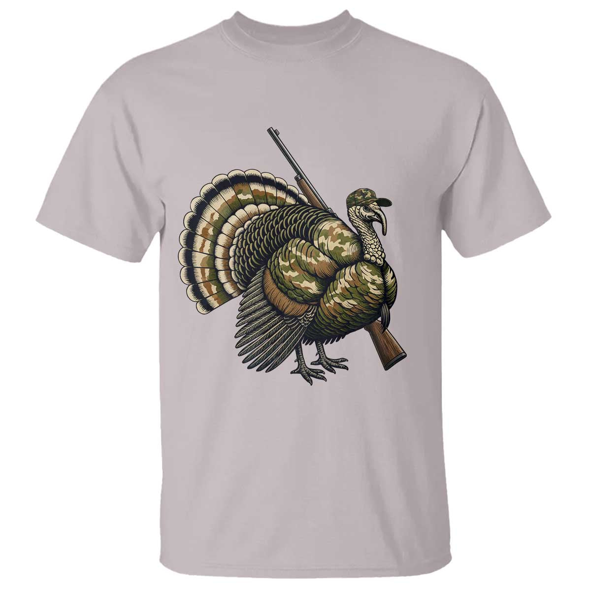 Funny Camo Turkey Hunter Rifle Gift T Shirt - Wonder Print Shop