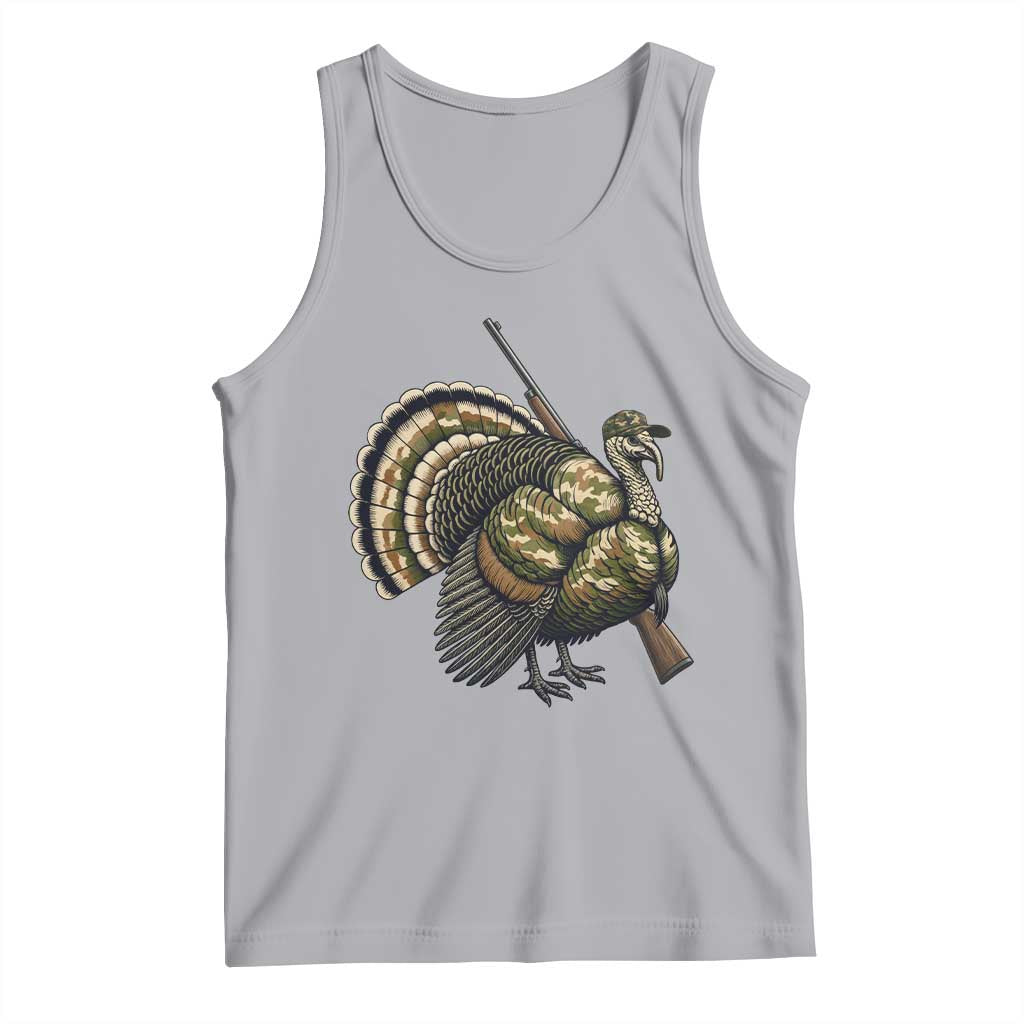 Funny Camo Turkey Hunter Rifle Gift Tank Top - Wonder Print Shop