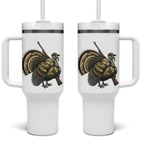 Funny Camo Turkey Hunter Rifle Gift Tumbler With Handle - Wonder Print Shop